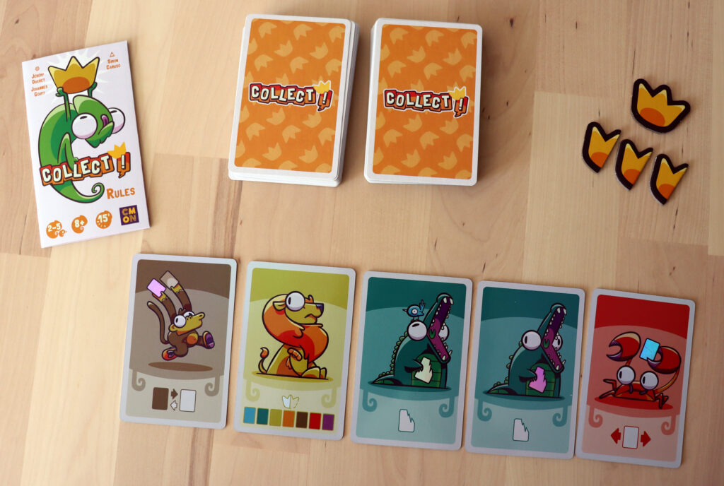 Spielmaterial des Spiels Collect!